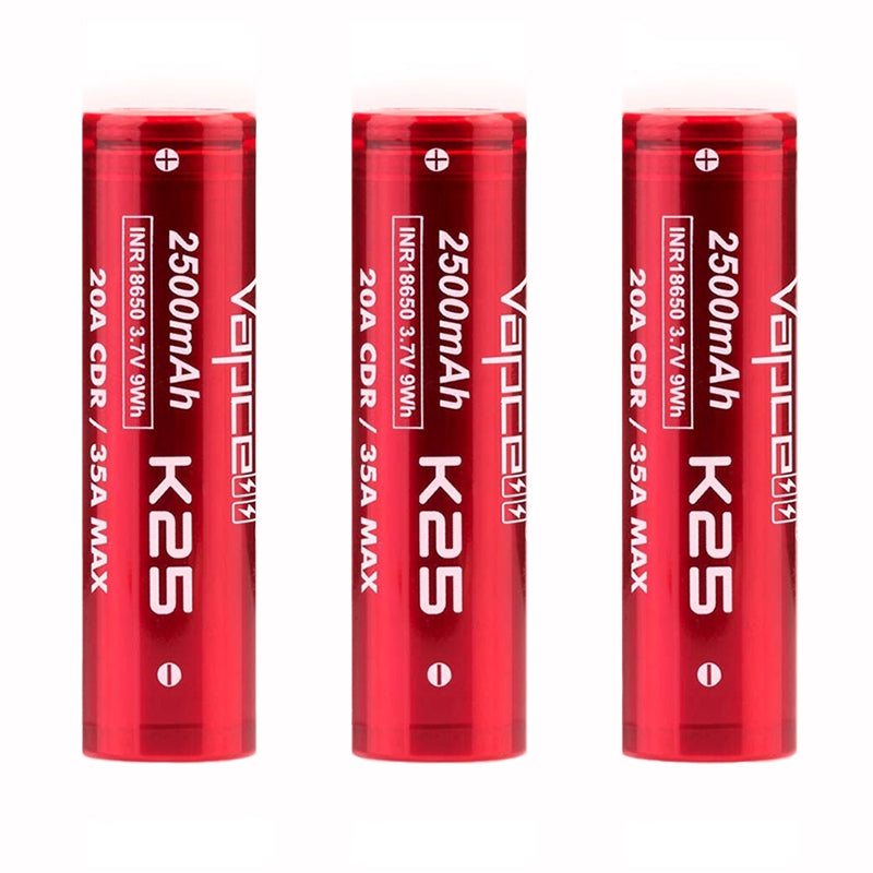 Vapcell K25 18650 Battery in Case