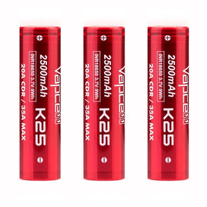 Vapcell K25 18650 Battery in Case